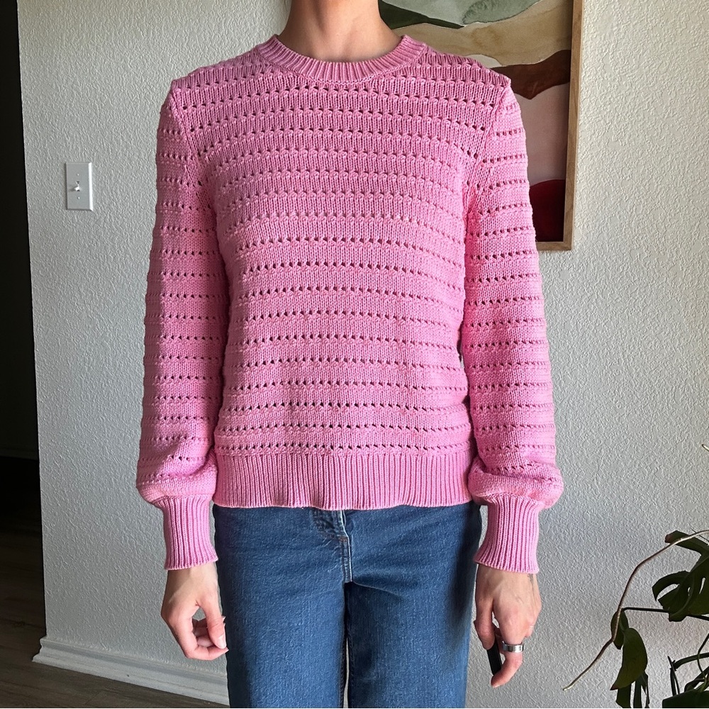 Pink J. Crew Pullover Sweater - Medium